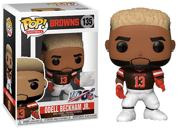 Funko Pop! Odell Beckham Jr Wave 5, Cleveland Browns, NFL 135 Vinyl Figure in PopShield Protector