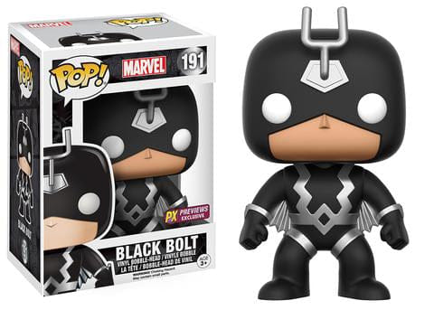 Funko Pop! Black Bolt Silver 191 - Previews Exclusive Vinyl Figure in PopShield Protector