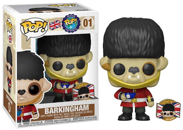 Funko Pop! Barkingham w/ Pin Pop! Around The World 01 Vinyl Figure in PopShield Protector