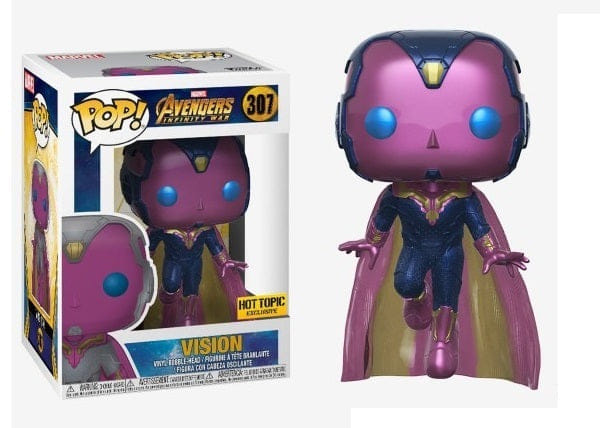 Funko Pop! Vision Infinity War 307 - Hot Topic Exclusive Vinyl Figure in PopShield Protector
