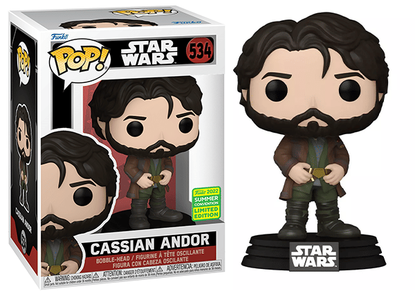 Funko Pop! Cassian Andor Star Wars 534 - 2022 Summer Convention Exclusive Vinyl Figure in PopShield Protector