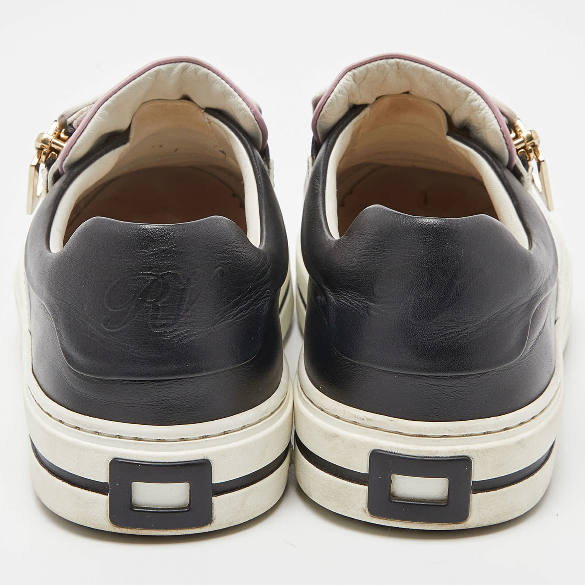 Roger Vivier Tricolor Leather Sneaky Viv Zip Sneakers