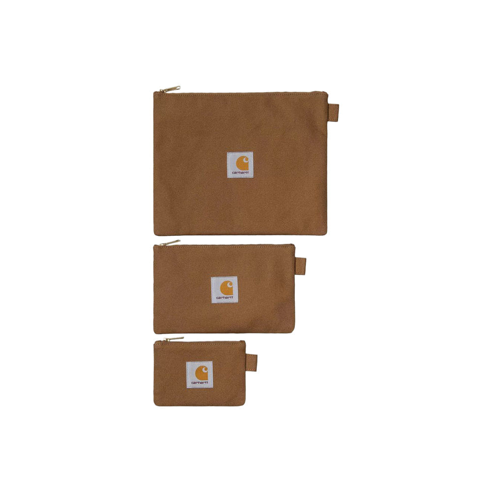 Carhartt WIP Canvas Pouch Set - Hamilton Brown