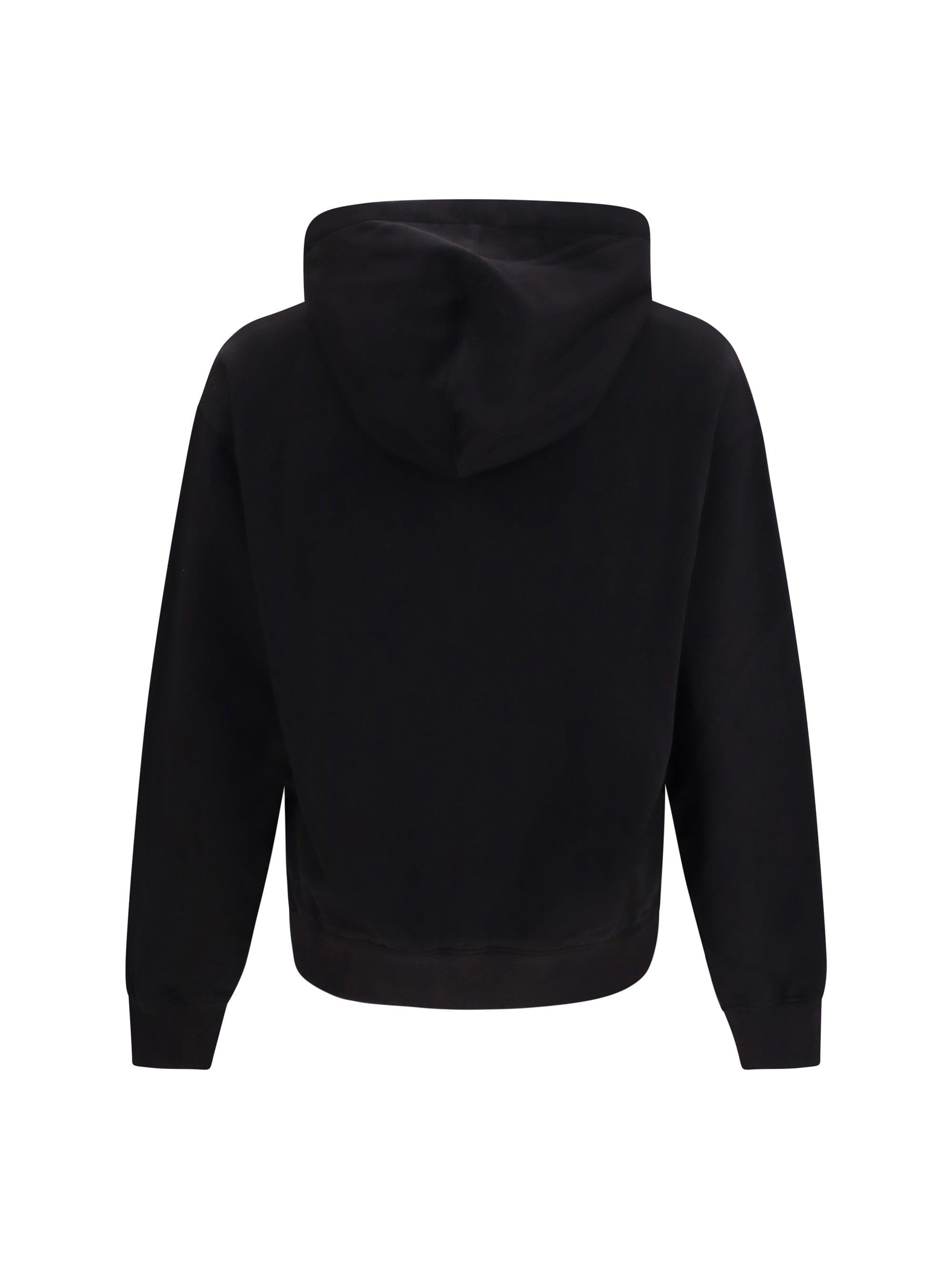 Dolce & Gabbana Cotton with DG Plaque Hoodie — Black