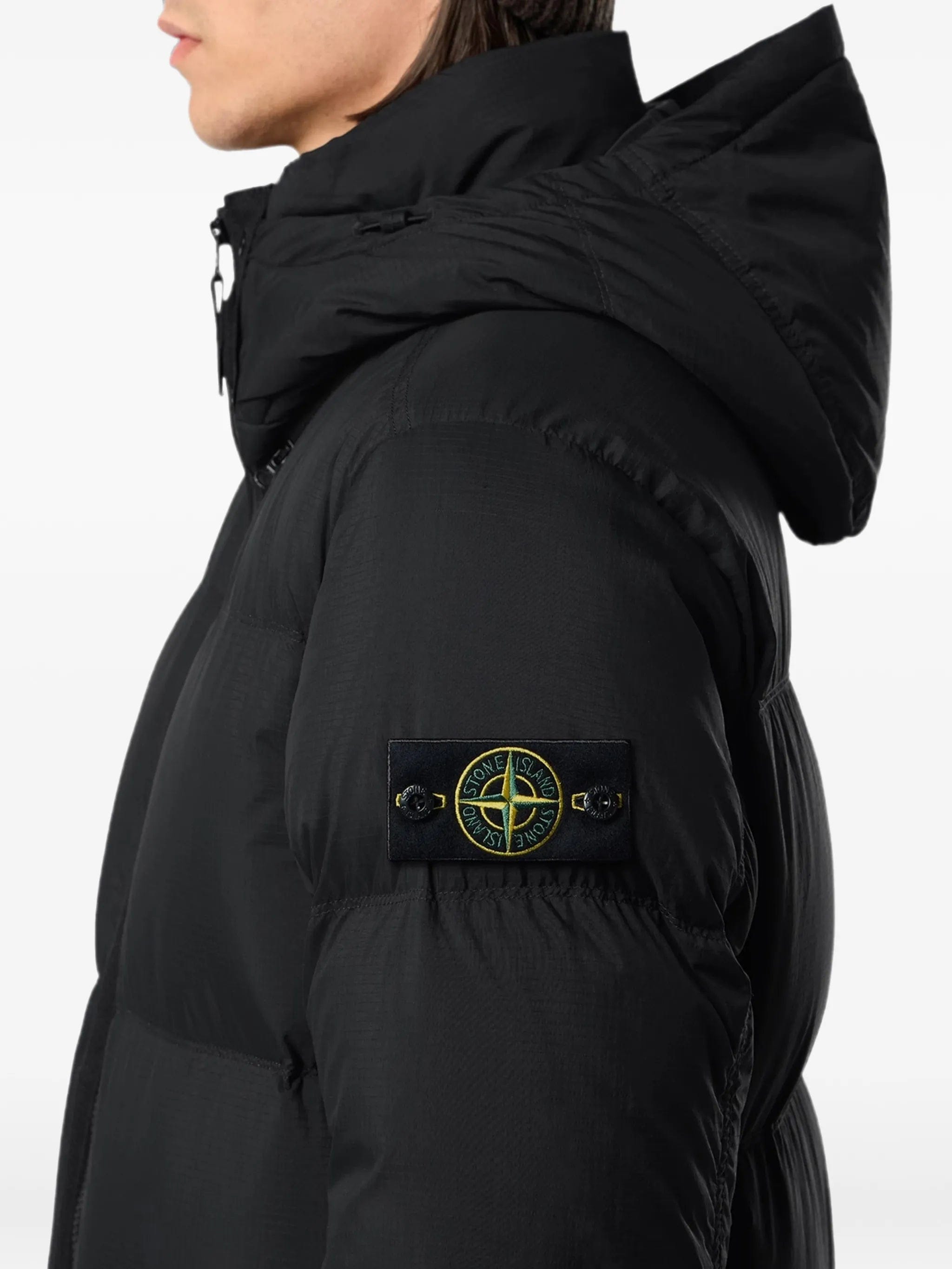 Stone Island Matt Ripstop Cordura quilted hooded jacket