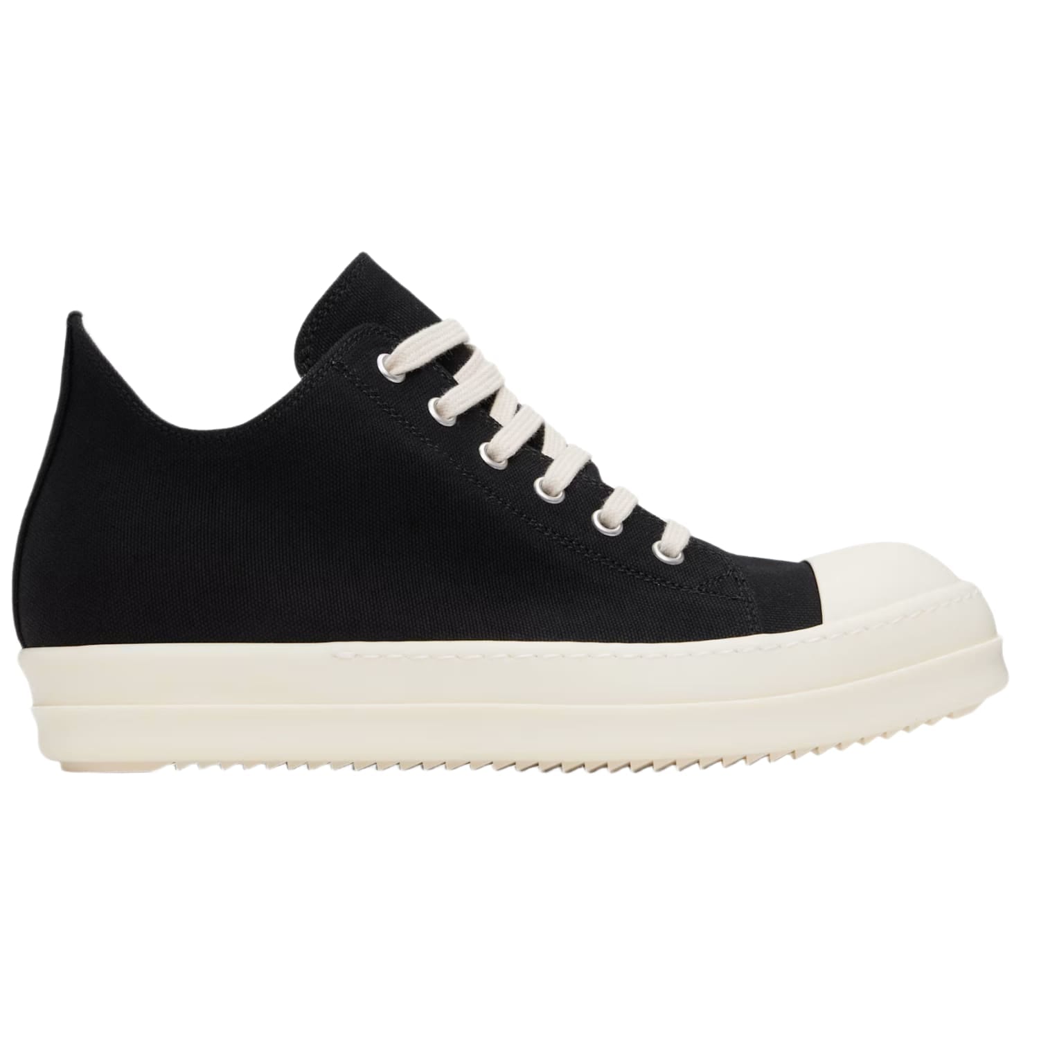 Rick Owens Drkshdw Ramone Canvas Low Black Milk