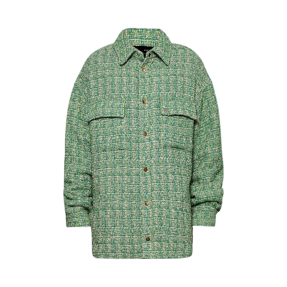 Amiri Boucle Padded Overshirt Green