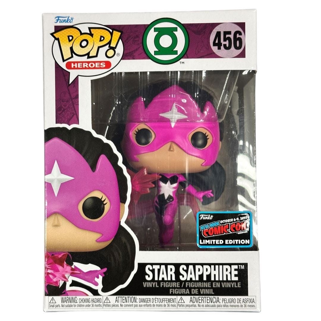 Funko (Light Box Damage) DC Green Lantern Star Sapphire NYCC (Official Sticker) Exclusive Funko Pop! #456