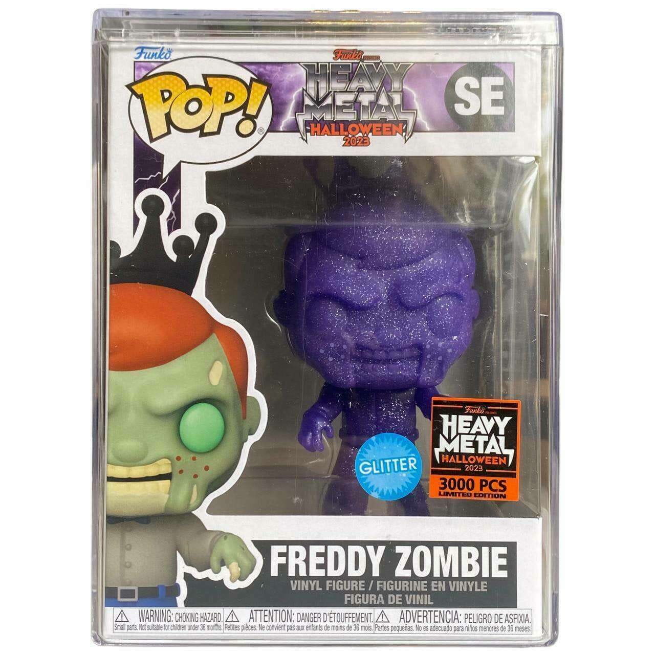 Funko (Light Box Damage) Funko Pop! Heavy Metal Halloween 2023 Freddy Zombie (Exclusive) (Purple Glitter) #SE