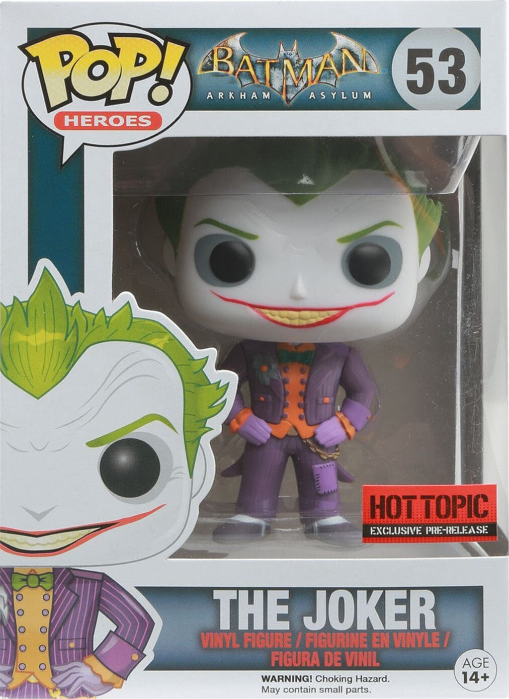 Funko Pop! Batman Arkham Asylum The Joker (Pre - Release Sticker) Exclusive #53