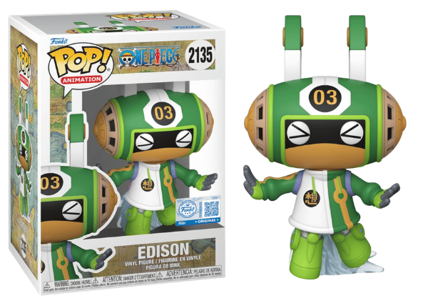 Funko Pop! Edison, One Piece 2135 Funko Special Edition Vinyl Figure in PopShield Protector
