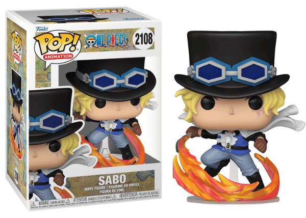 Funko Pop! Sabo Attacking with Pipe, One Piece 2108 Vinyl Figure in PopShield Protector