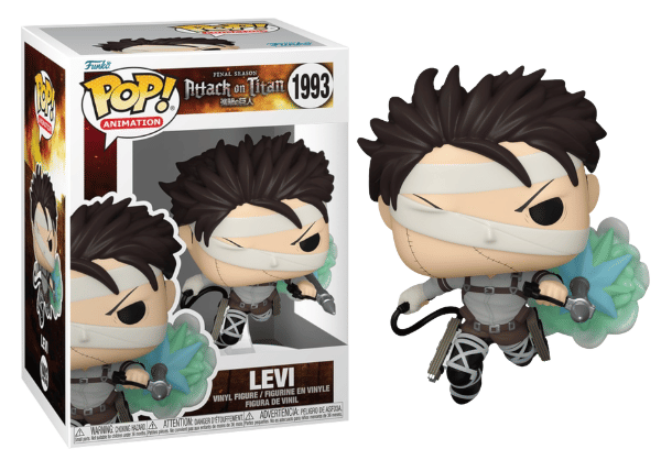 Funko Pop! Levi, with Bandages, Attack on Titan 1993 Vinyl Figure in PopShield Protector