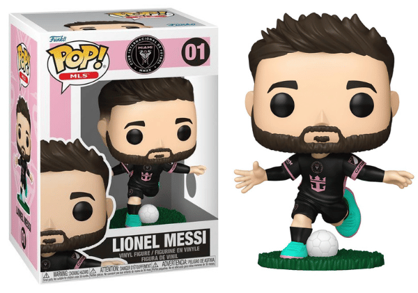 Funko Pop! Lionel Messi, Black Uniform, Paris Saint - Germain, Soccer 01 Vinyl Figure in PopShield Protector