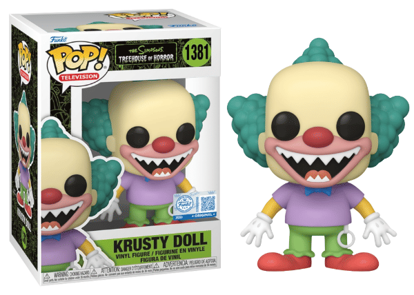 Funko Pop! Krusty Doll, The Simpsons, Funko Special Edition Exclusive 1381 Vinyl Figure in PopShield Protector