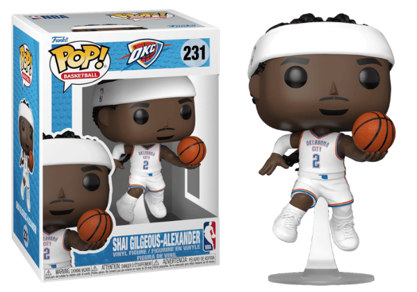 Funko Pop! Shai Gilgeous - Alexander, Oklahoma City Thunder, NBA 231 Vinyl Figure in PopShield Protector