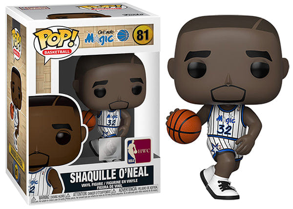 Funko Pop! Shaquille O'Neal Orlando Magic, Home Jersey, NBA 81 Vinyl Figure in PopShield Protector