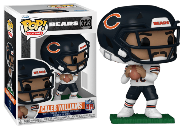 Funko Pop! Caleb Williams, Chicago Bears, NFL 323 Vinyl Figure in PopShield Protector