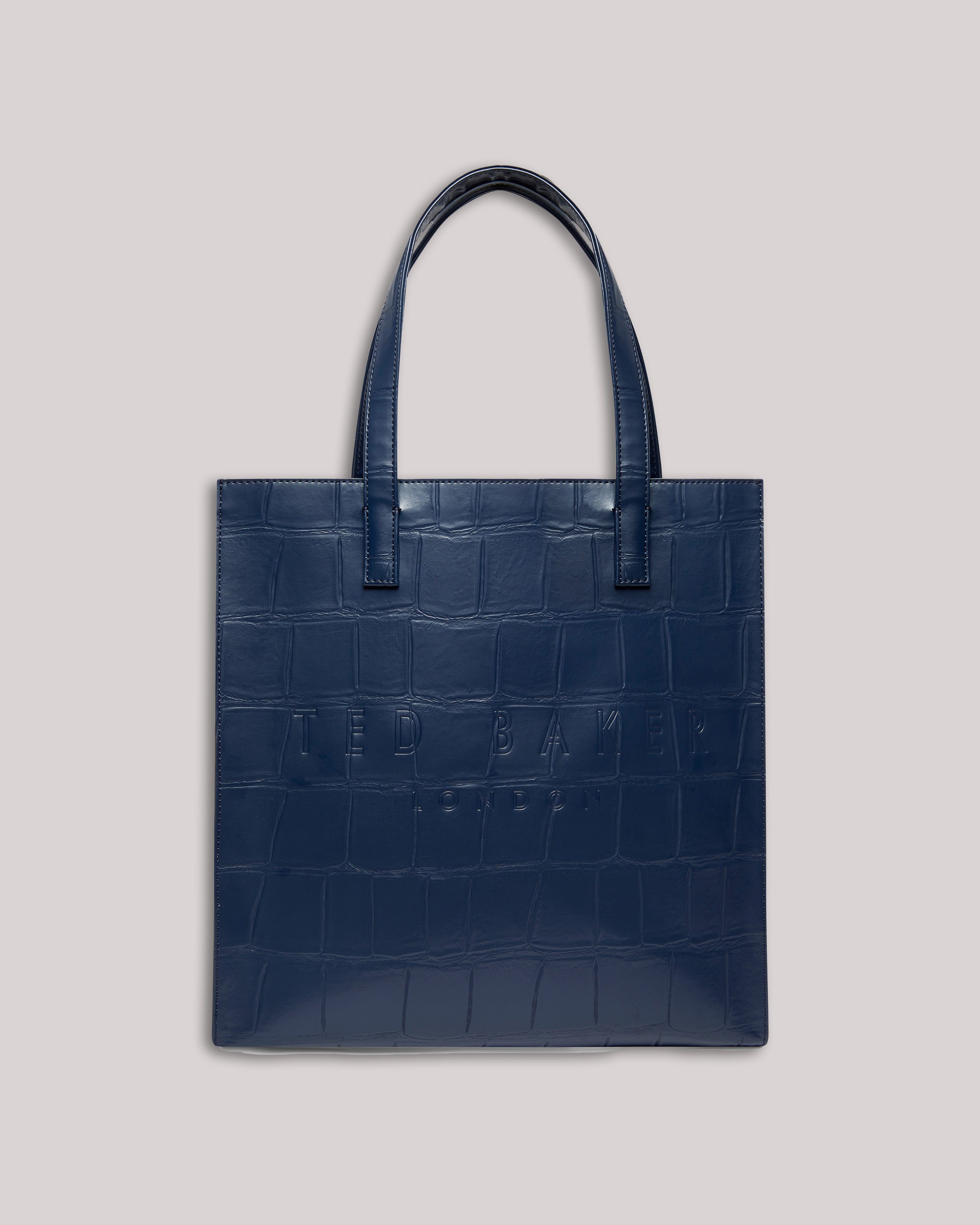 Ted Baker Croccon Croc Effect Large Icon Bag Navy