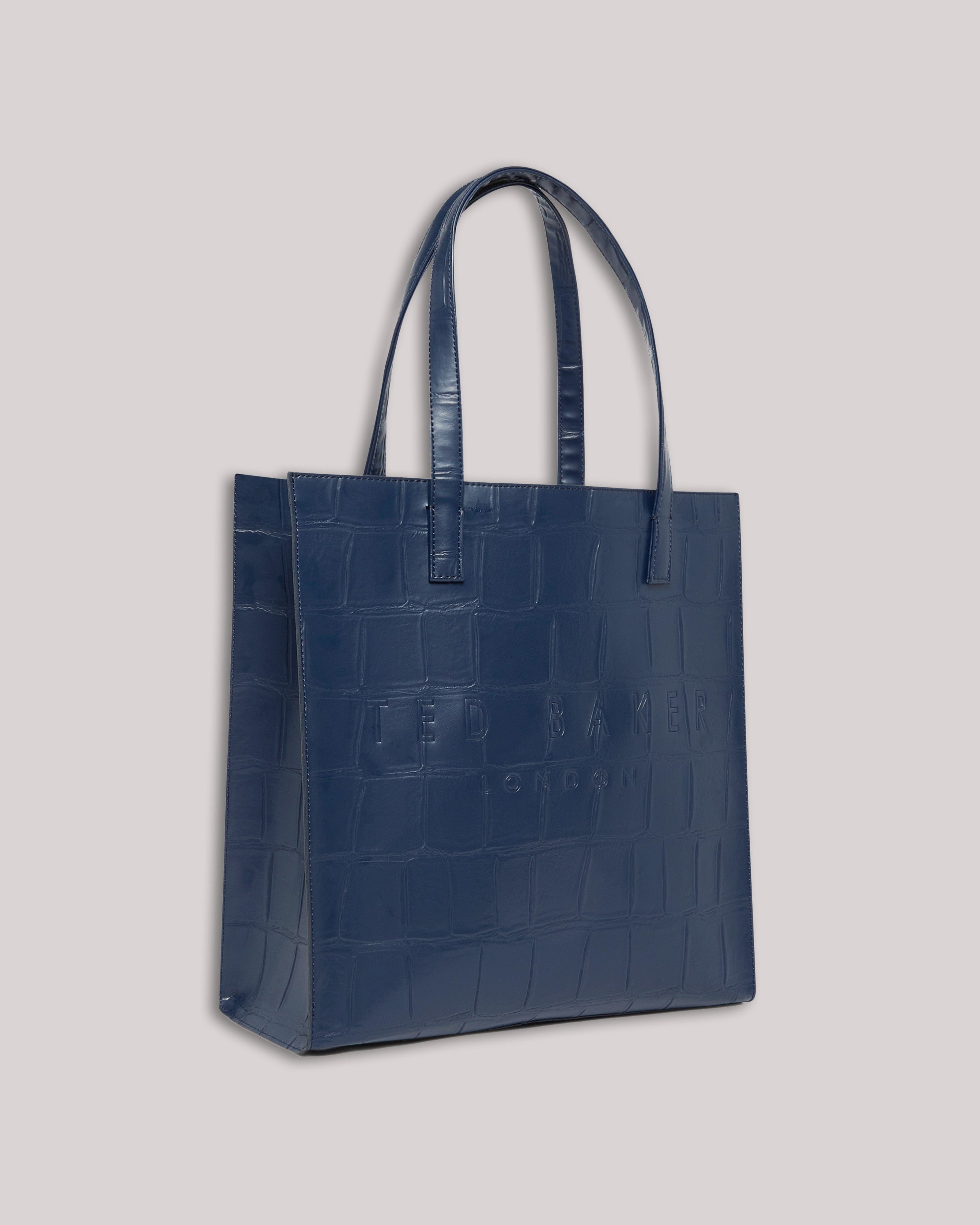 Ted Baker Croccon Croc Effect Large Icon Bag Navy