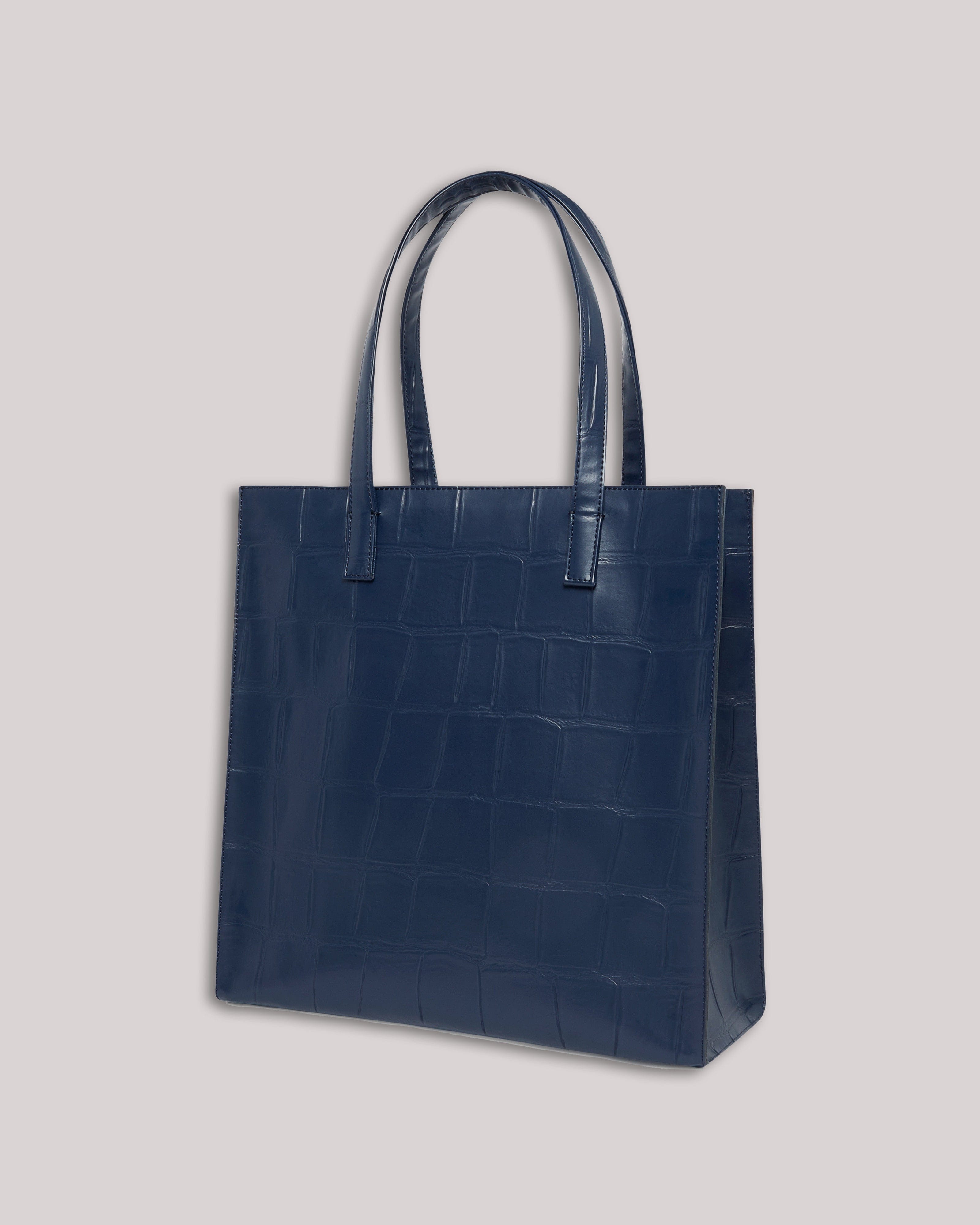 Ted Baker Croccon Croc Effect Large Icon Bag Navy