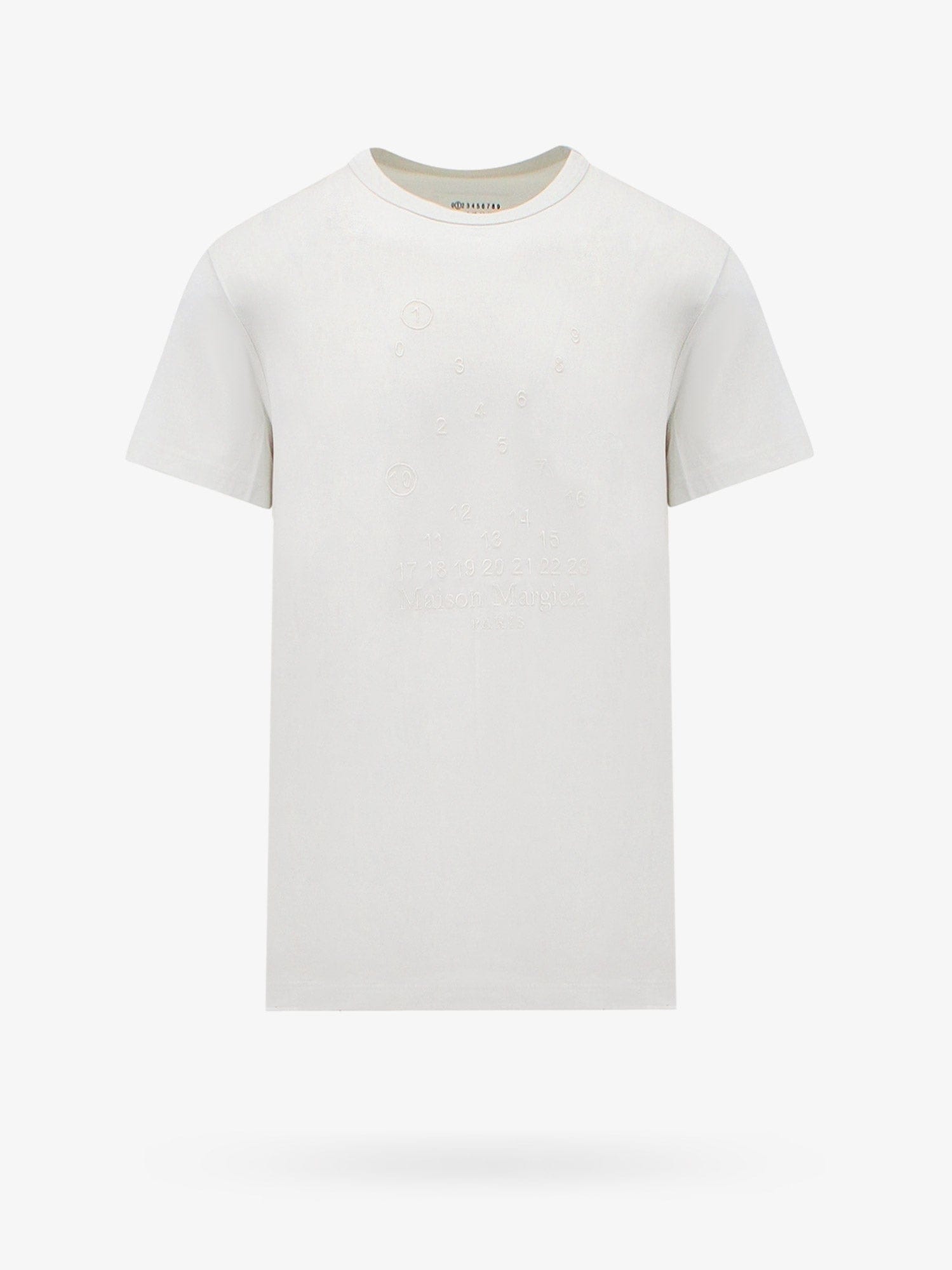 Maison Margiela Cotton t - shirt with embroidered frontal logo