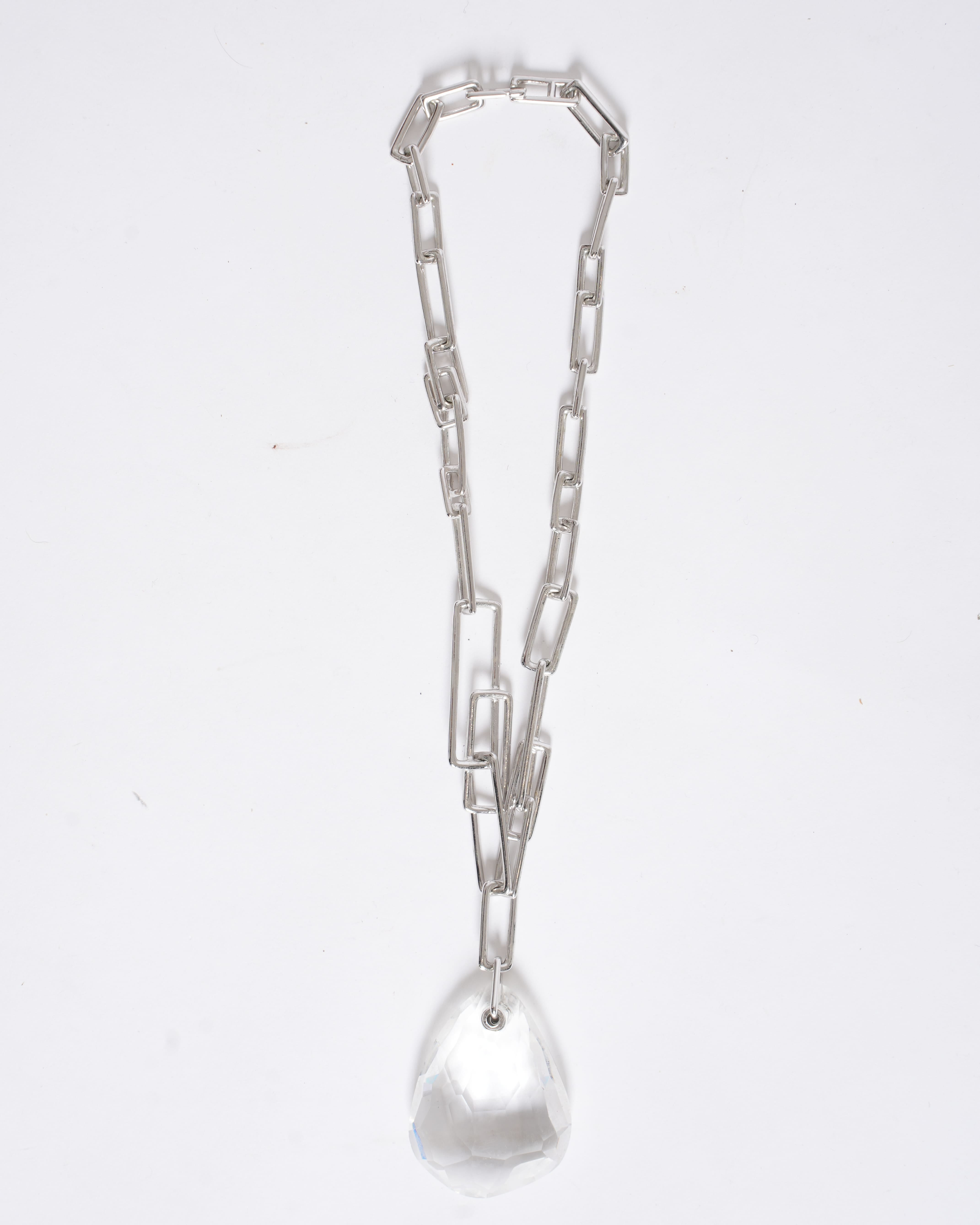 Swarovski Necklace with a Large Crystal Pendant