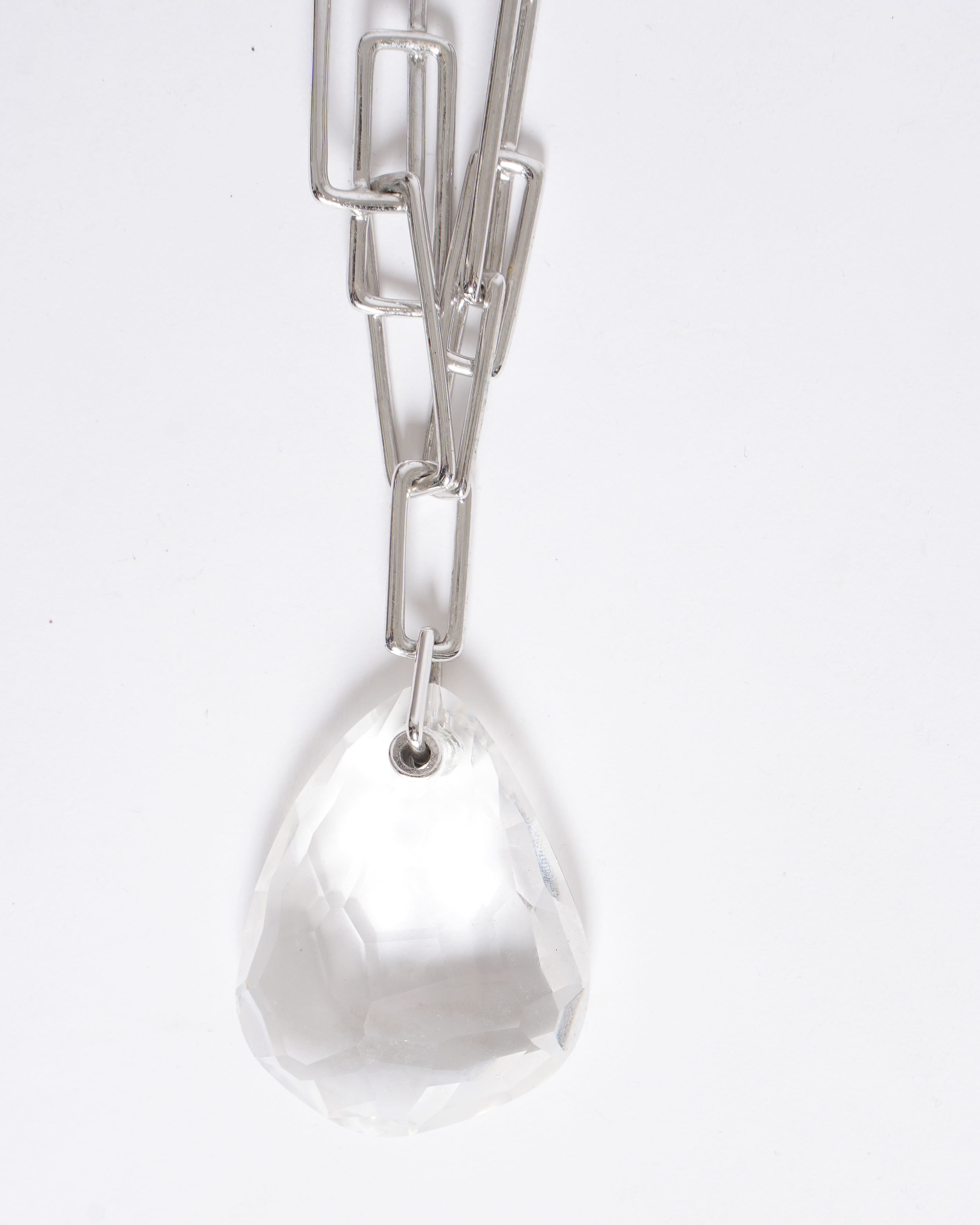 Swarovski Necklace with a Large Crystal Pendant