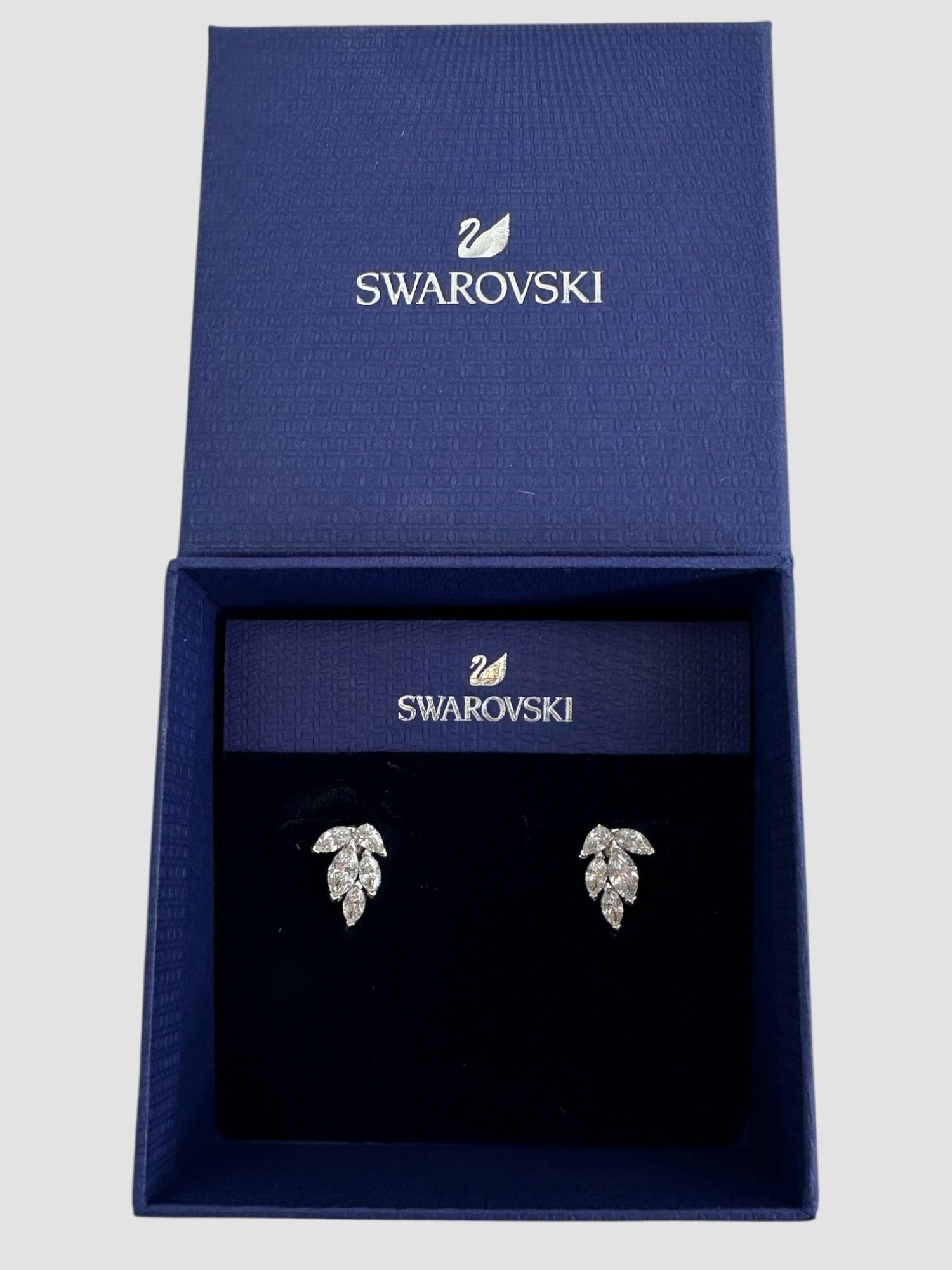 Swarovski Crystal Leaf Style Earrings