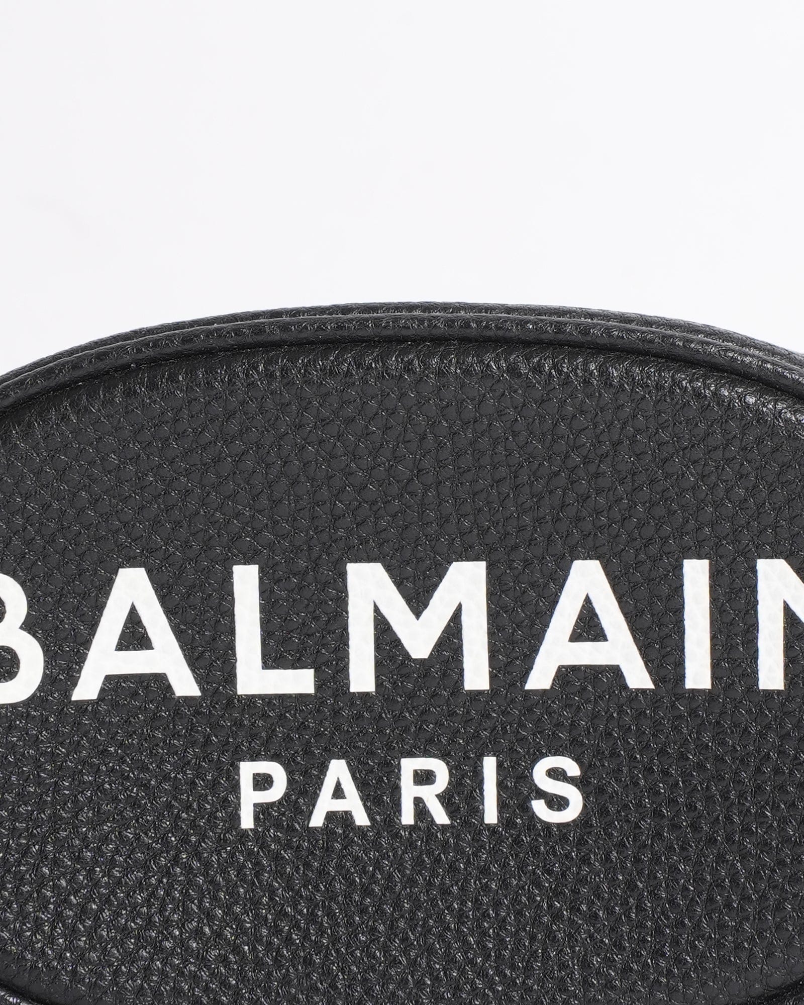 Balmain New Balmain Black Leather Waist Belt Bag
