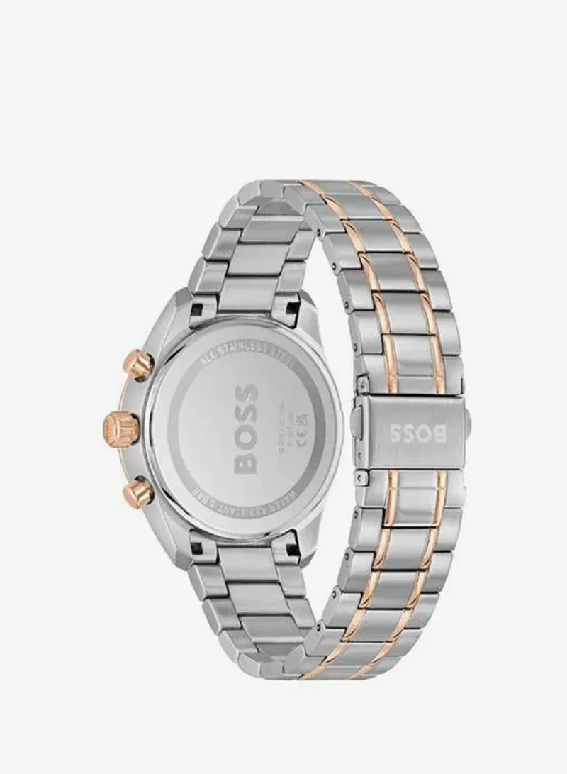 BOSS Chronograph Quartz Watch GRAND PRIX steel Bracelet for Men | Best Price UAE