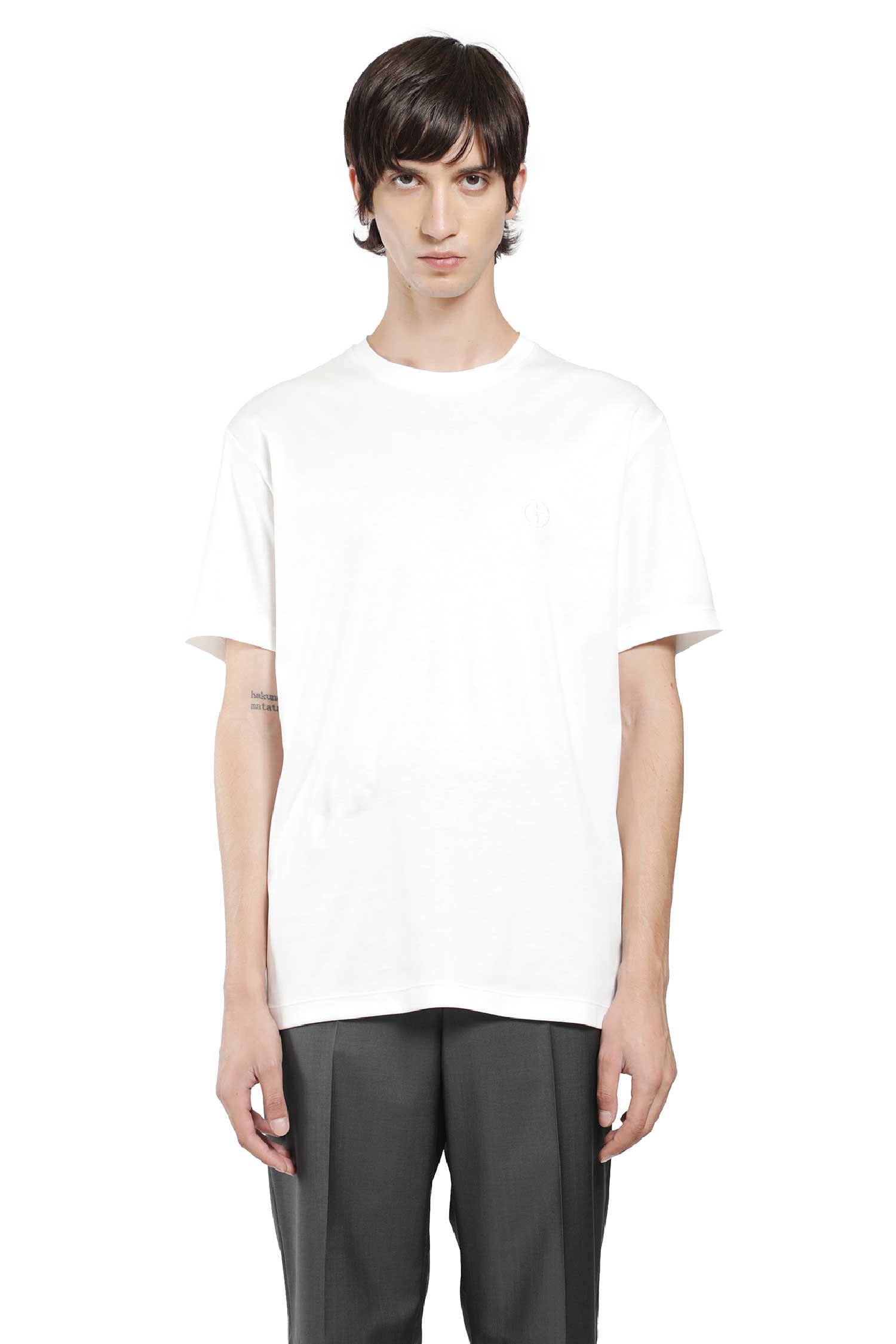 Giorgio Armani Cotton Interlock Short Sleeve T - Shirt