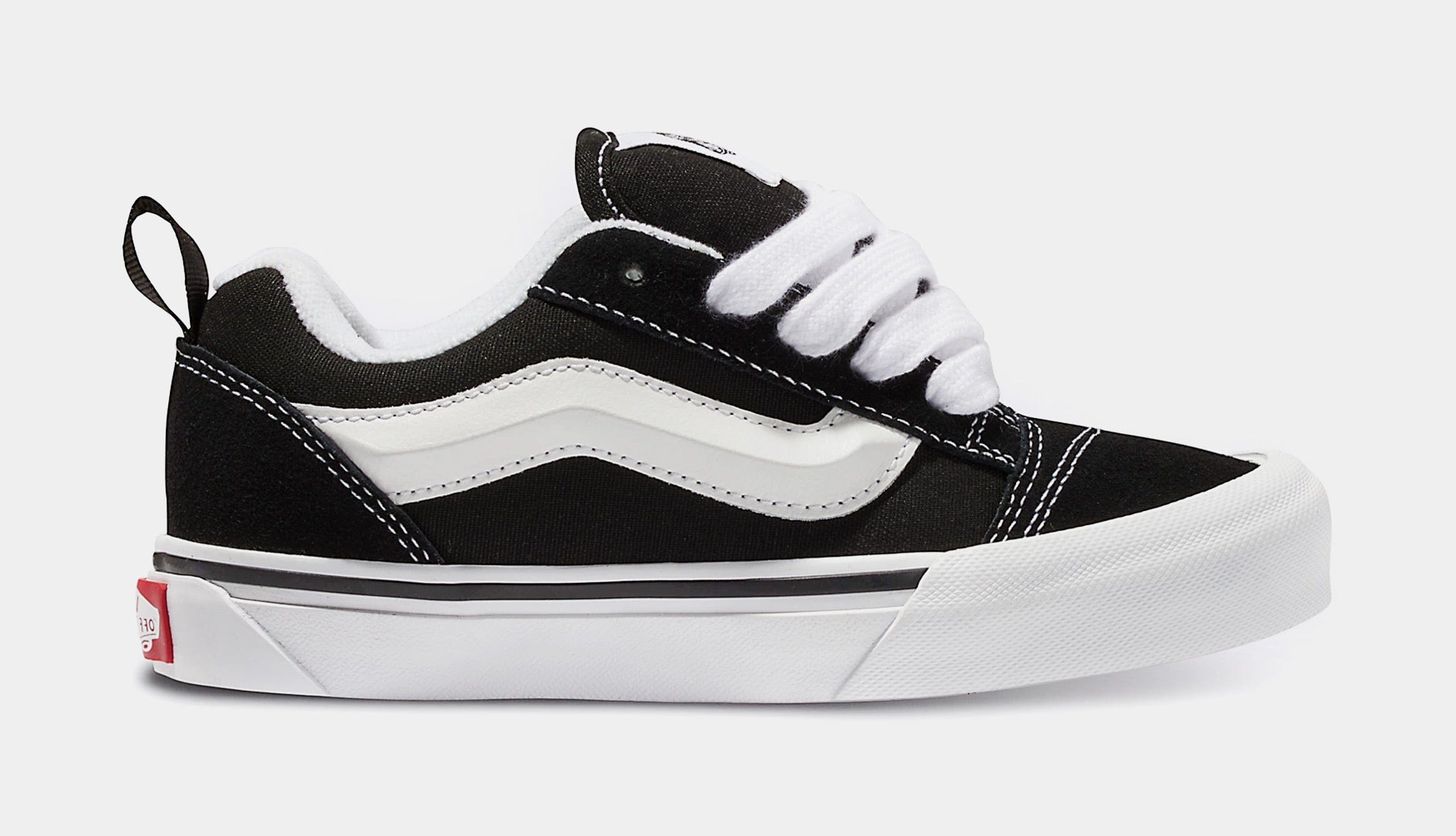 Vans Knu Skool Preschool Skate Shoes (Black/White)