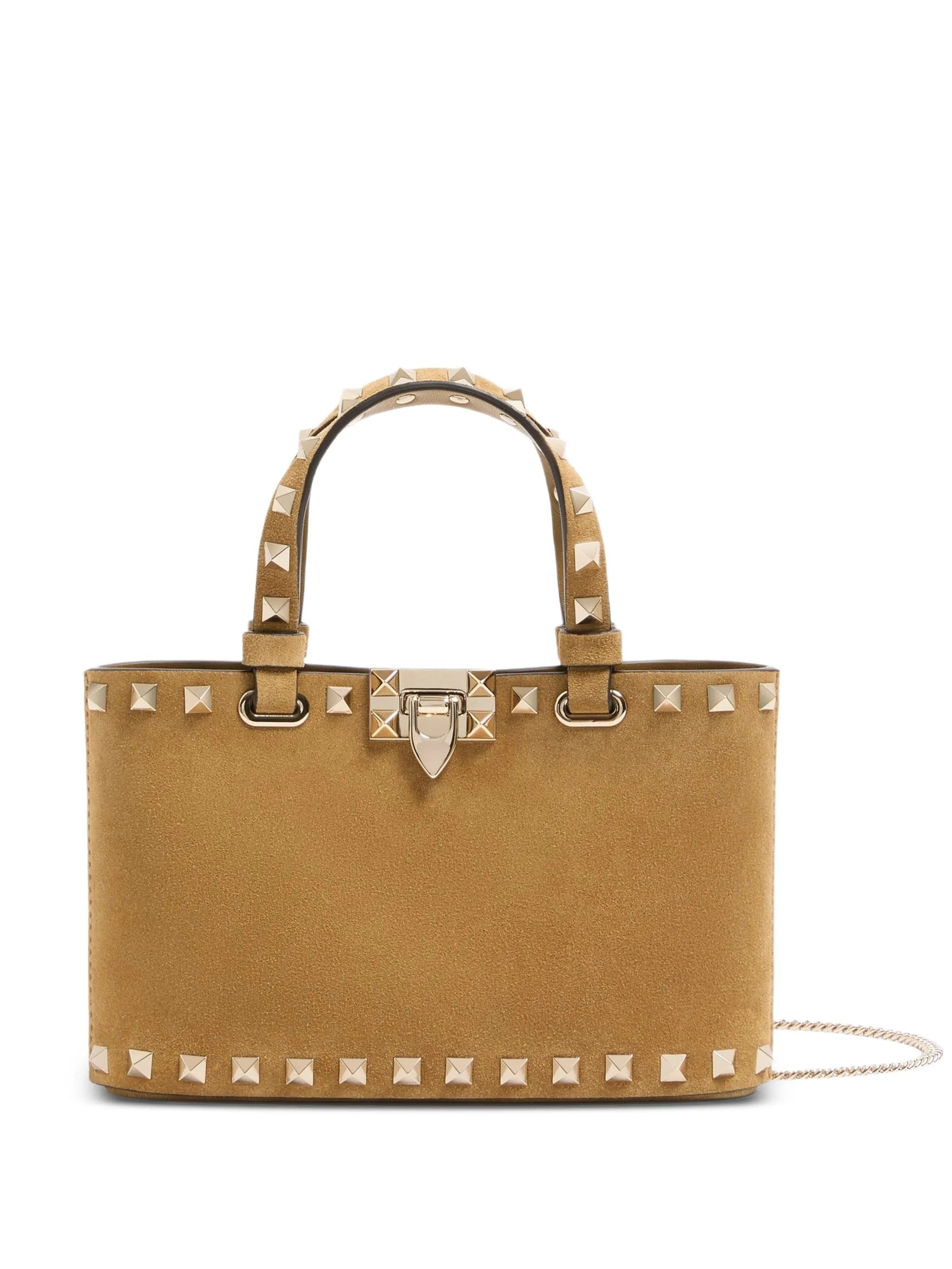 Valentino Garavani Rockstud mini suede shopping bag
