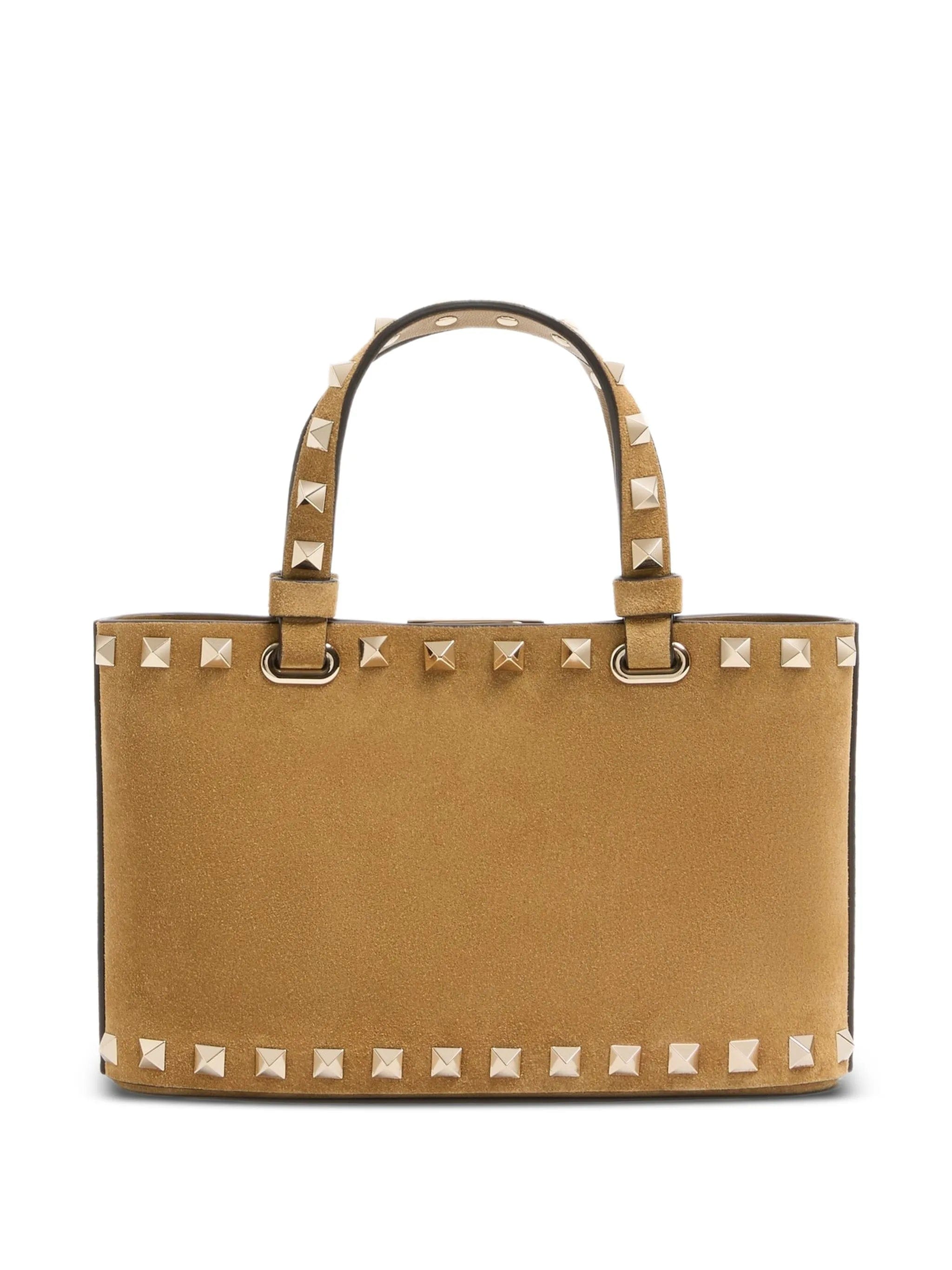 Valentino Garavani Rockstud mini suede shopping bag