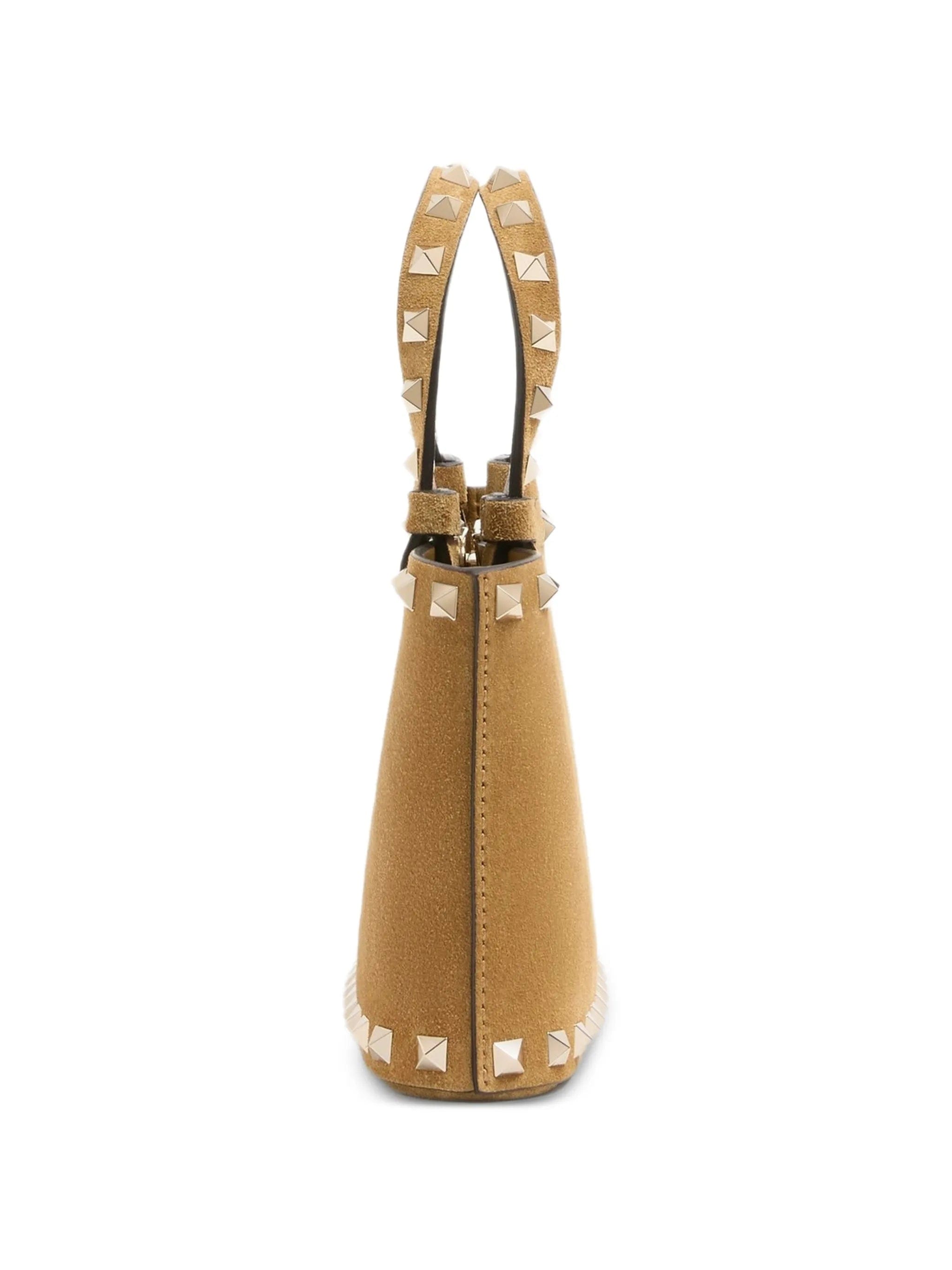 Valentino Garavani Rockstud mini suede shopping bag