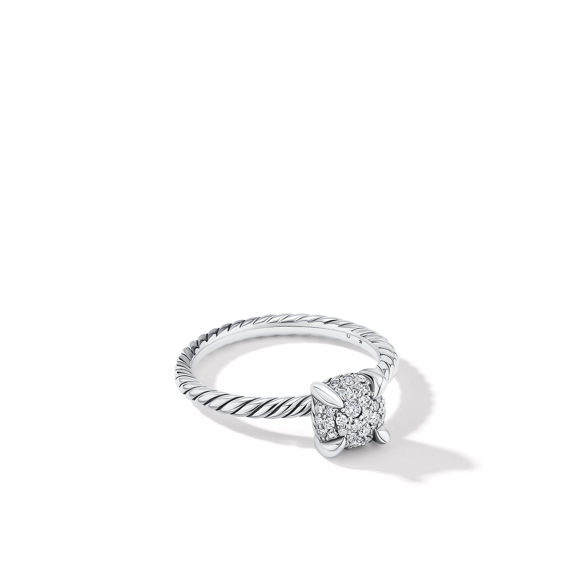 David Yurman Petite Chatelaine Ring with Full Pave Diamonds - R14291DSSADI6