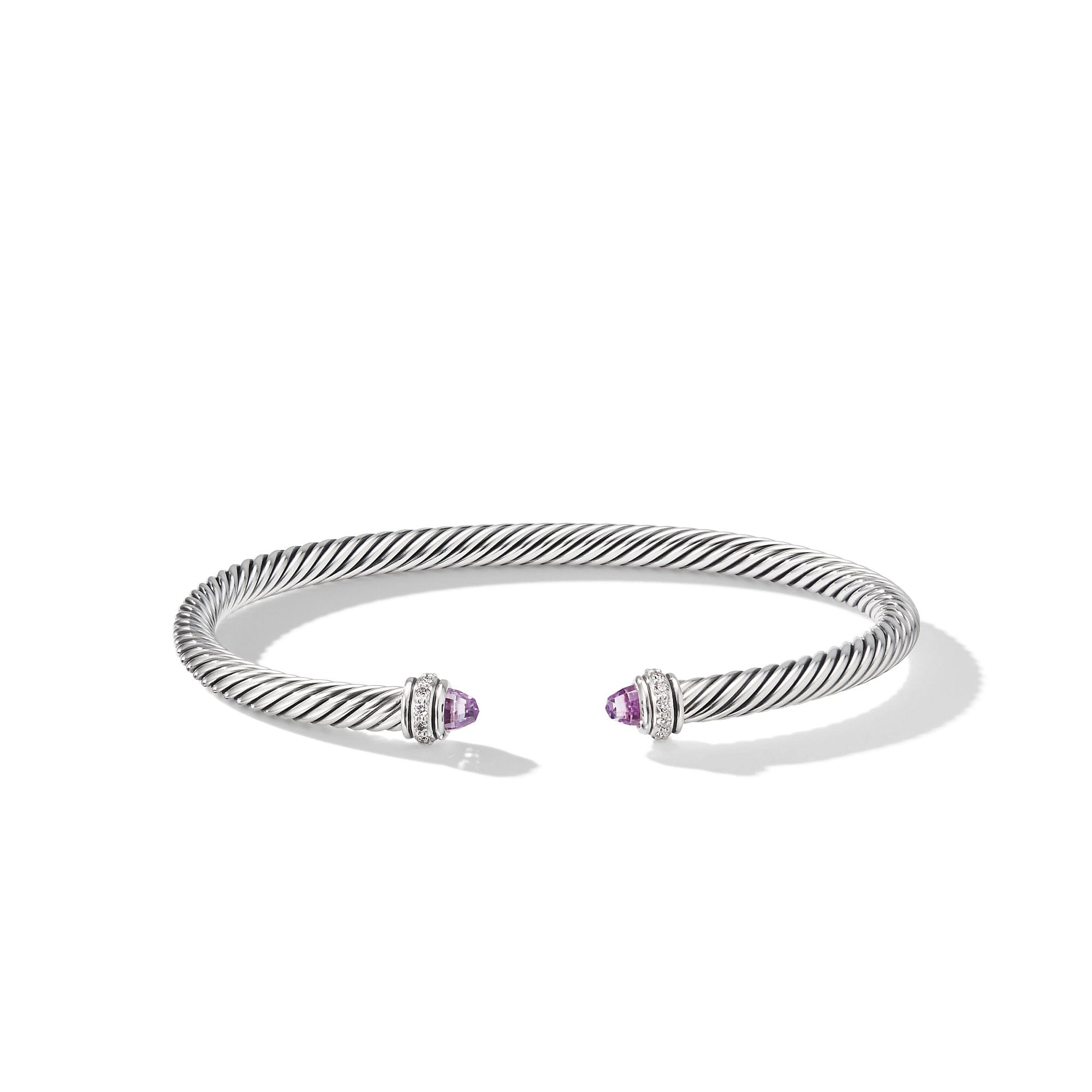 David Yurman Cable Classic Bracelet with Amethyst and Diamonds - B14711DSSAAMDIM