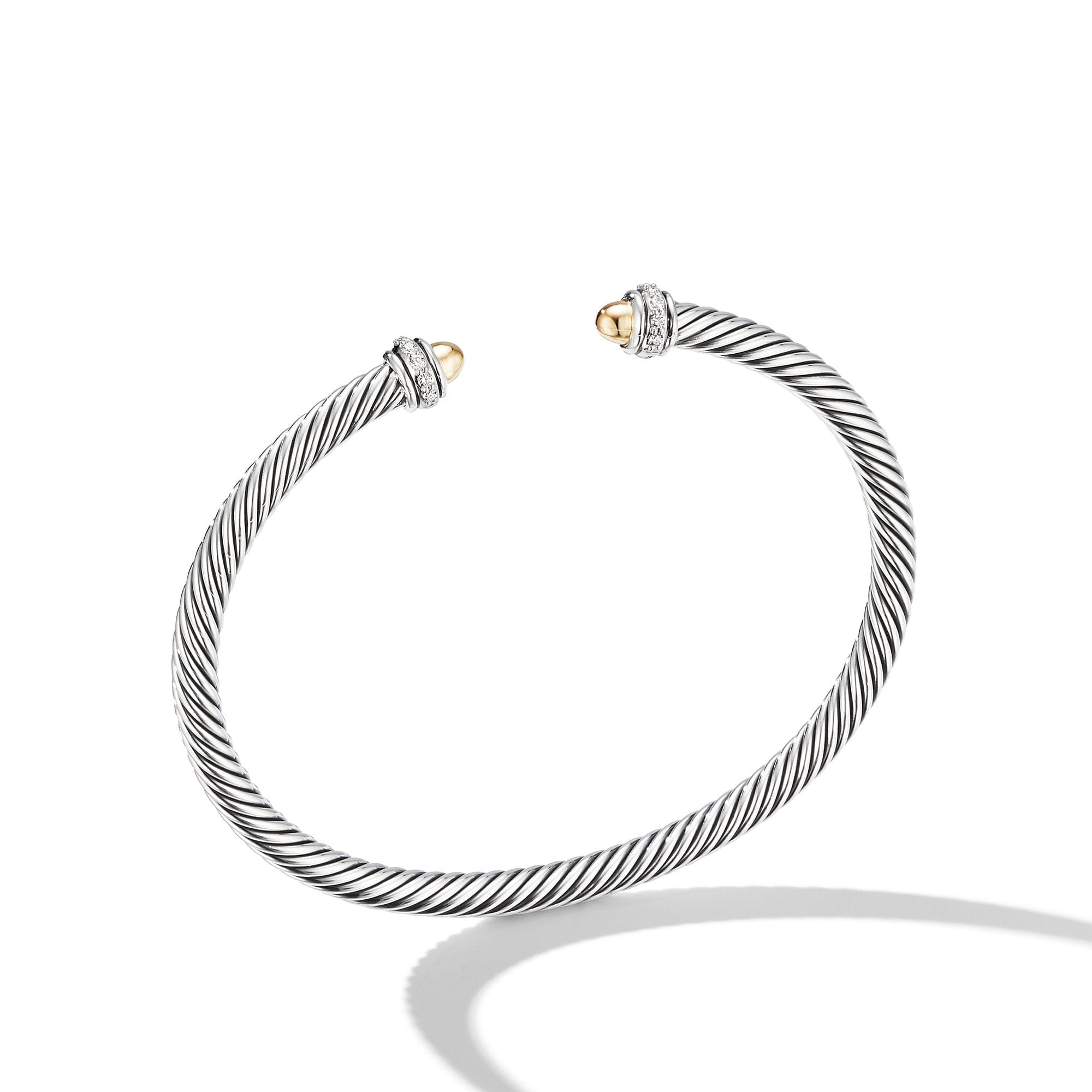 David Yurman Cable Classic Bracelet with 18k Yellow Gold Domes and Diamonds - B14711DS8AGGDIM