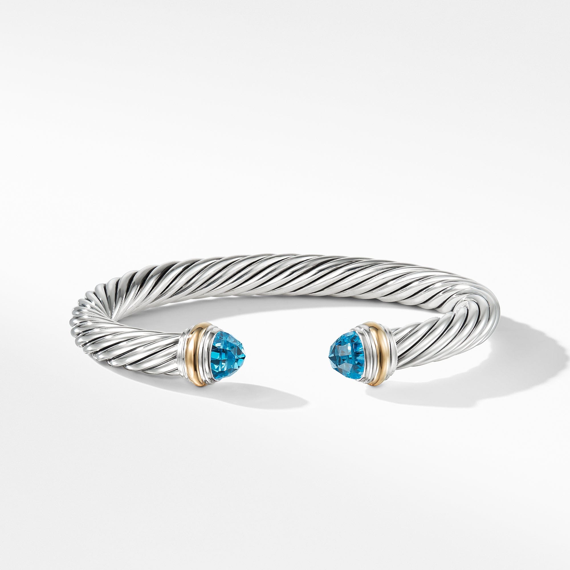 David Yurman Cable Classics Collection® Bracelet with Blue topaz and 14K Gold - B04425 S4ABTM