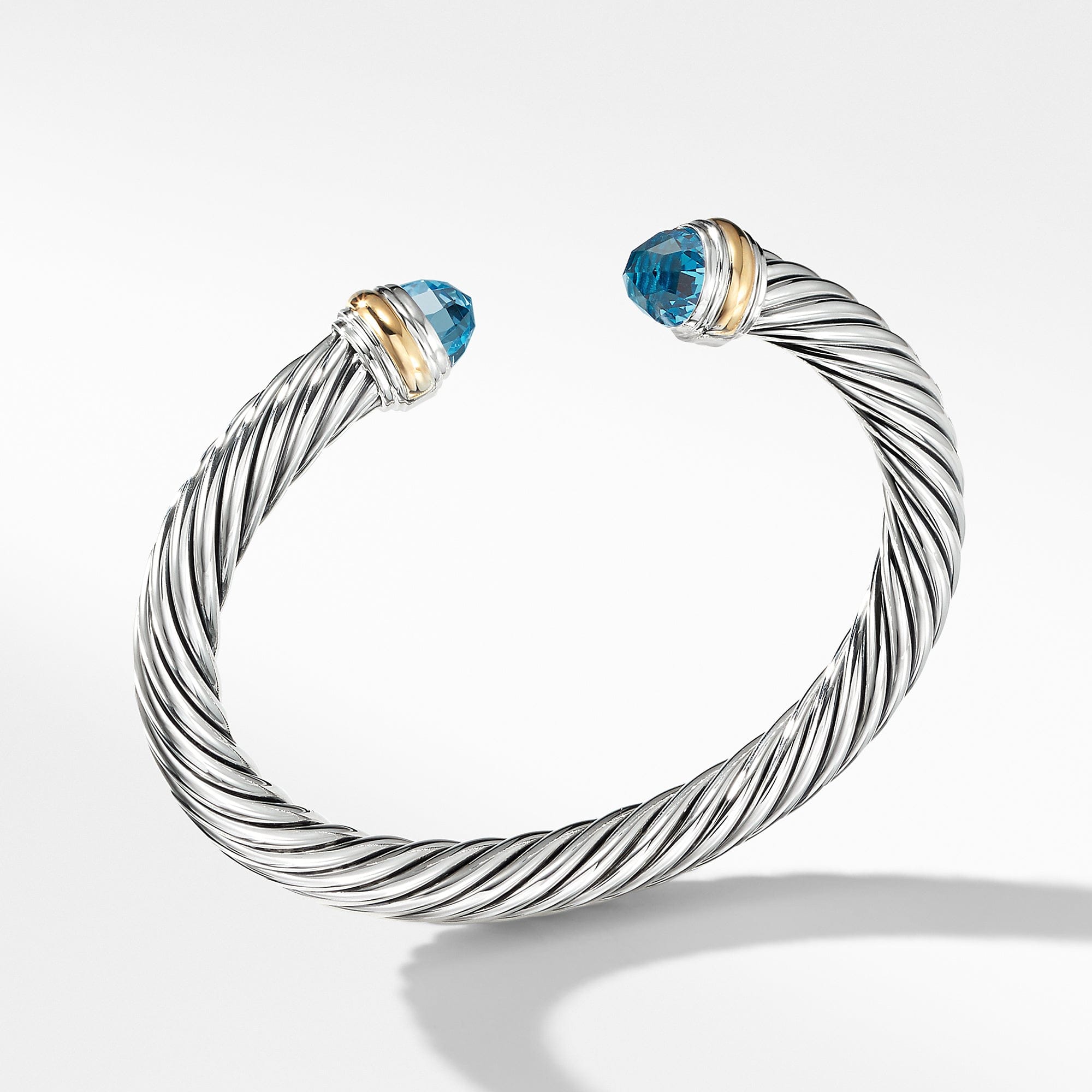 David Yurman Cable Classics Collection® Bracelet with Blue topaz and 14K Gold - B04425 S4ABTM