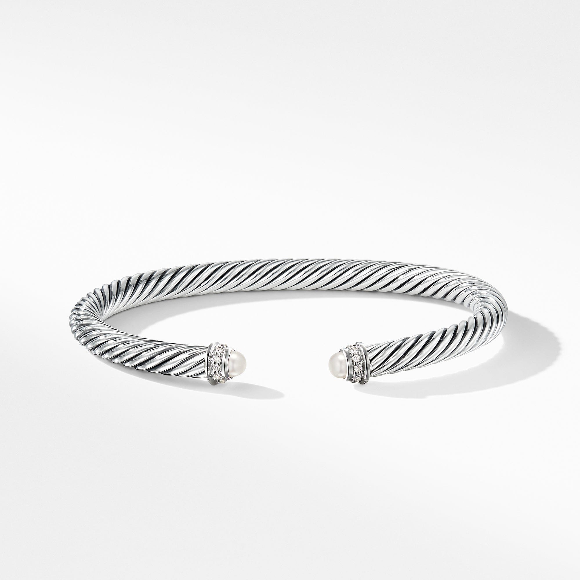 David Yurman Cable Classics Collection® Bracelet with Pearls and Diamonds - B03934 SSDPEDIM