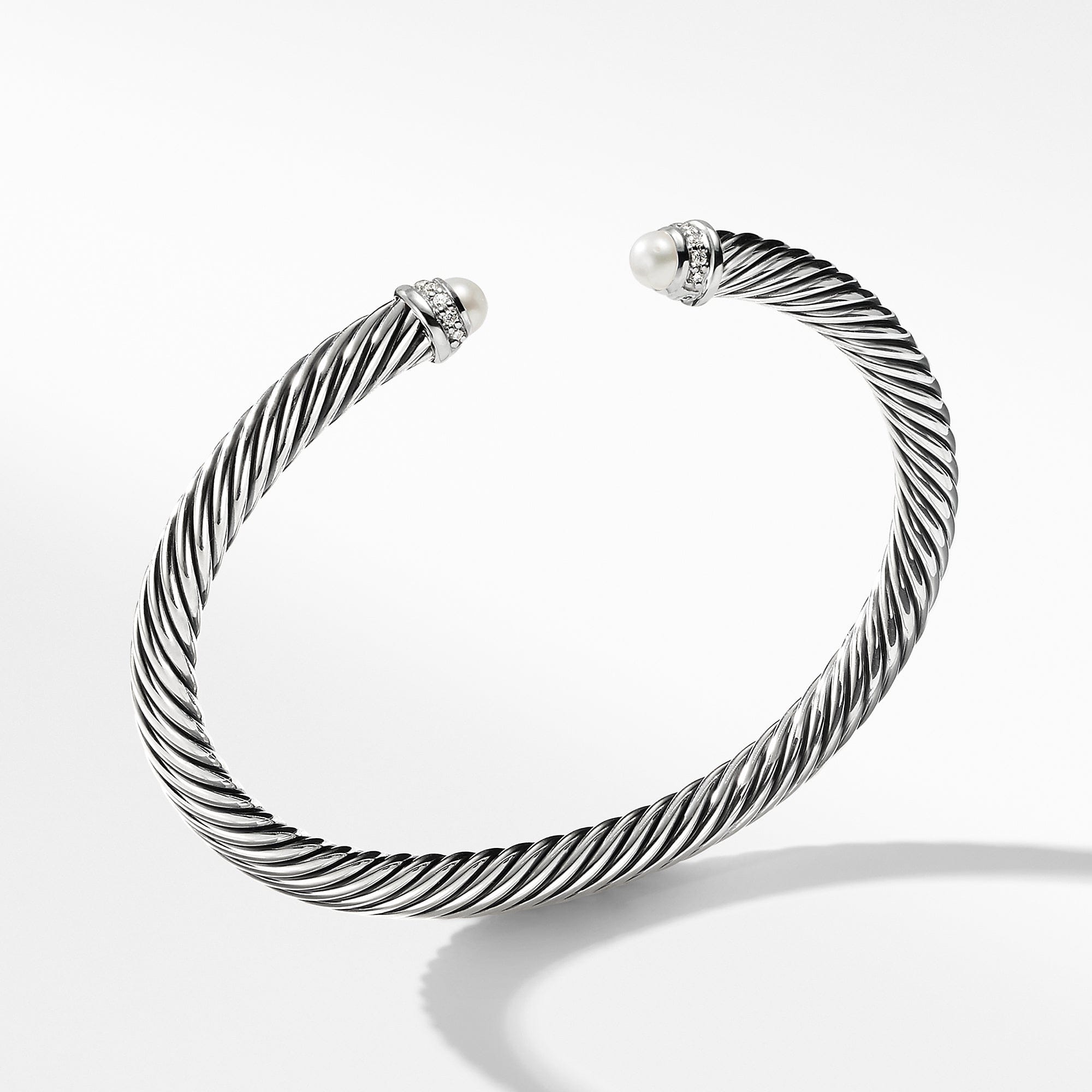 David Yurman Cable Classics Collection® Bracelet with Pearls and Diamonds - B03934 SSDPEDIM