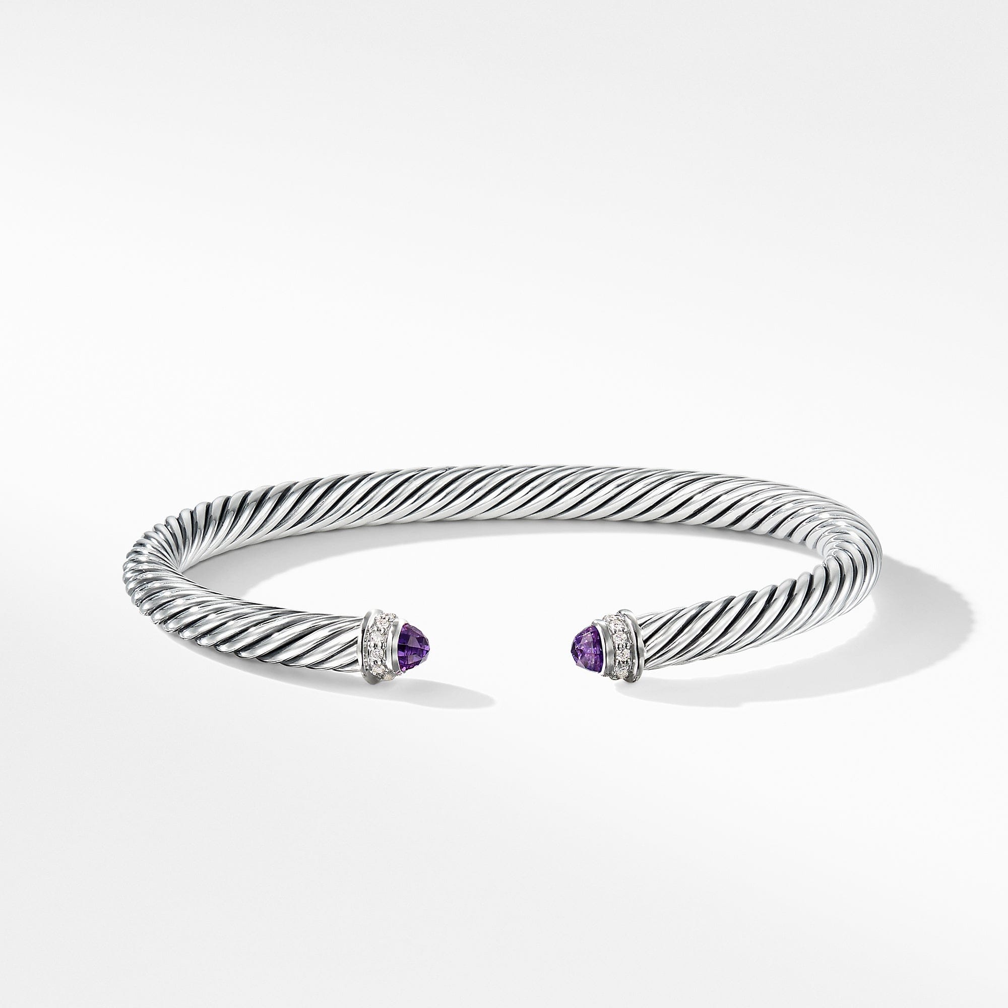 David Yurman Cable Classics Bracelet with Amethyst and Diamonds - B03934 SSAAMDIM