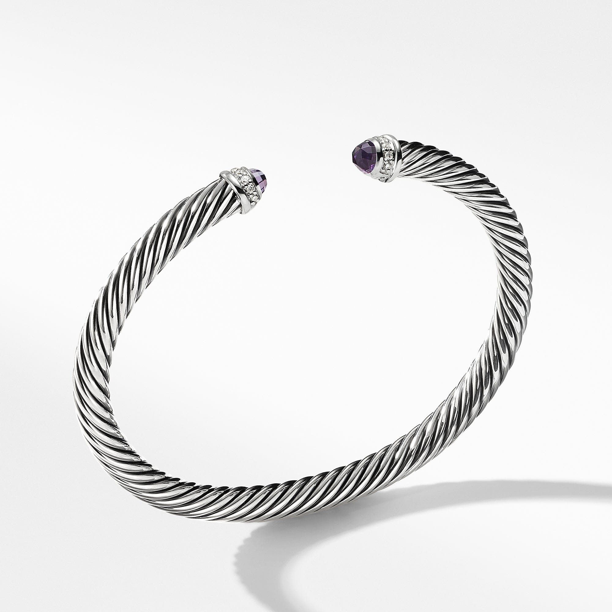 David Yurman Cable Classics Bracelet with Amethyst and Diamonds - B03934 SSAAMDIM