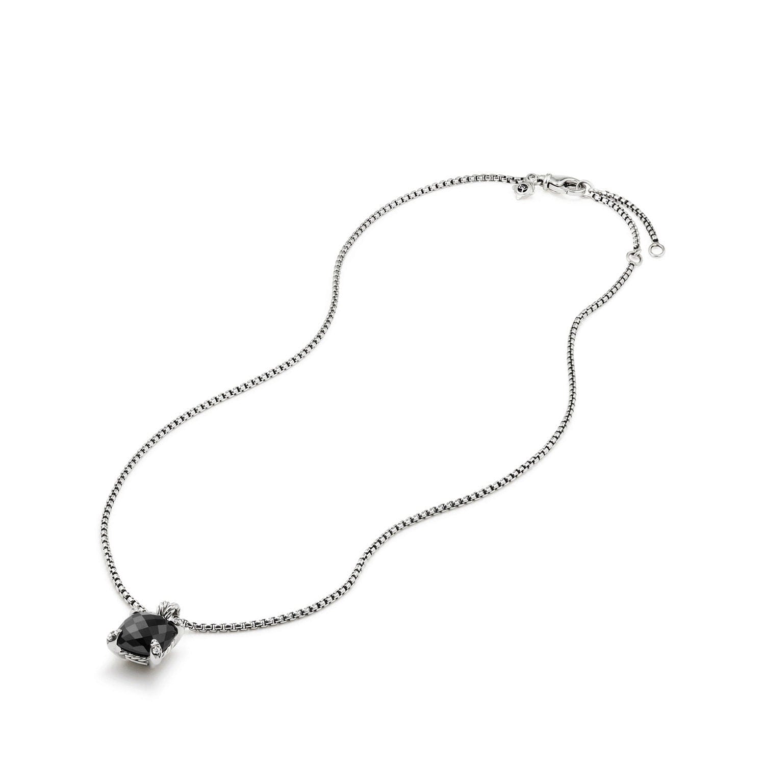 David Yurman Chatelaine Pendant Necklace with Black Onyx & Pave Diamonds - N13683DSSABODI18