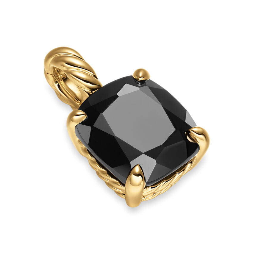 David Yurman Marbella Pendant in 18K Yellow Gold with Black Onyx, 12 mm