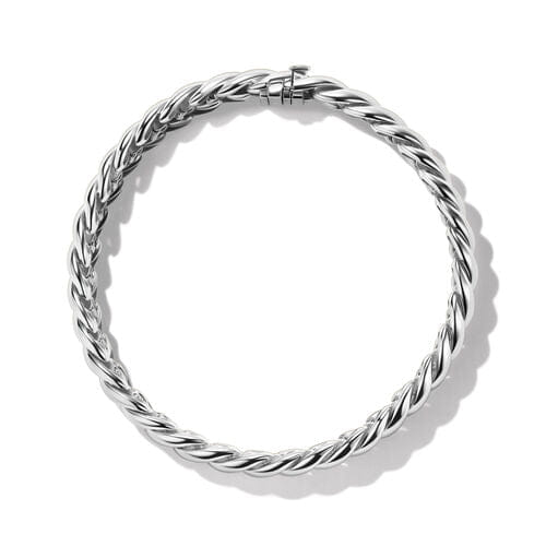 David Yurman Sculpted Cable Bracelet in Sterling Silver, Size Medium