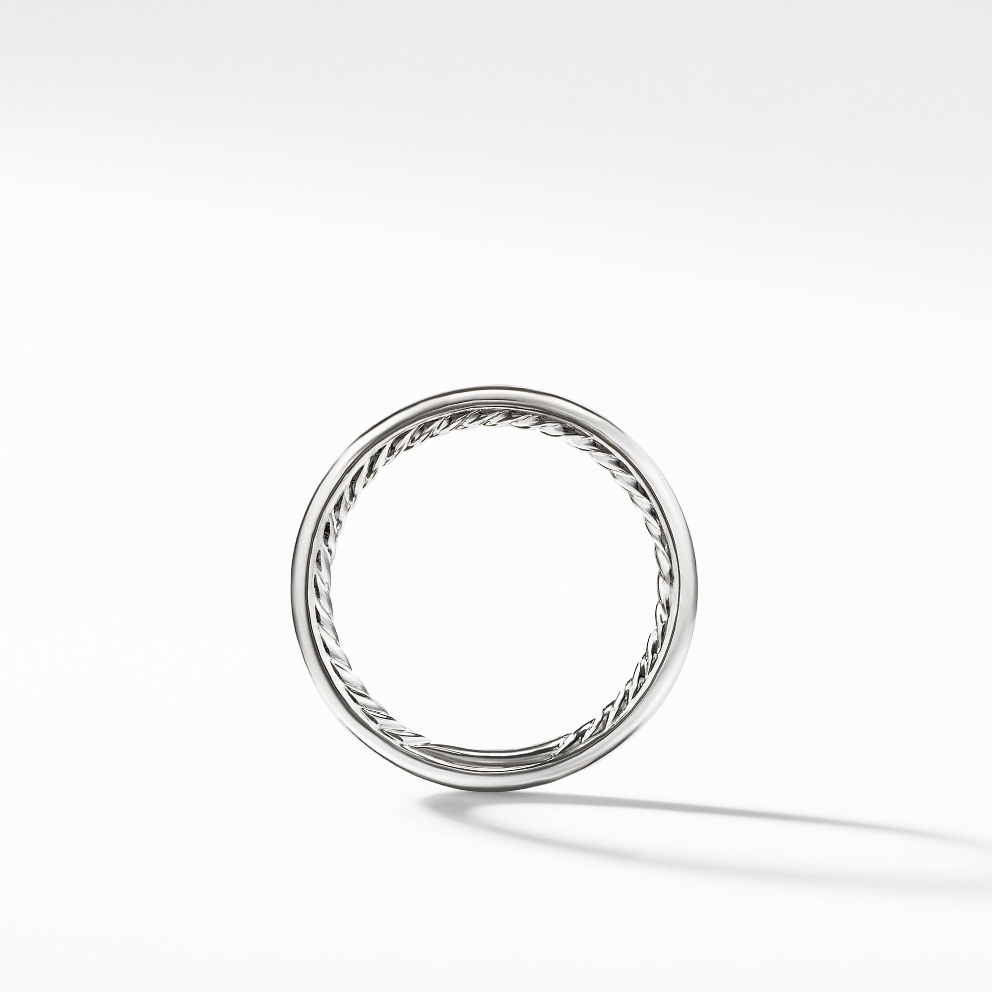 David Yurman Smooth 2 mm Band Ring in Platinum, Size 7