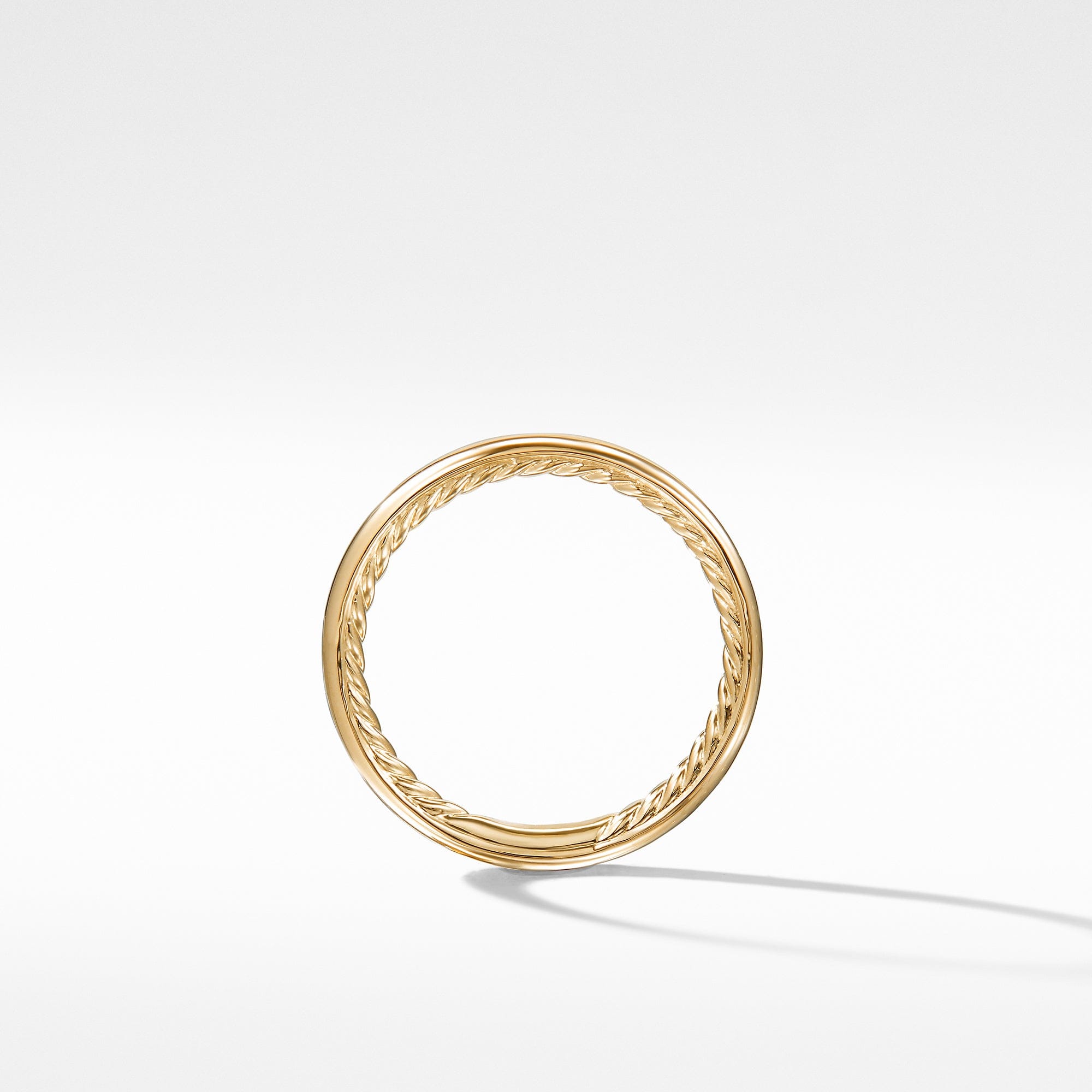 David Yurman Smooth 2 mm Band Ring in 18K Yellow Gold, Size 6